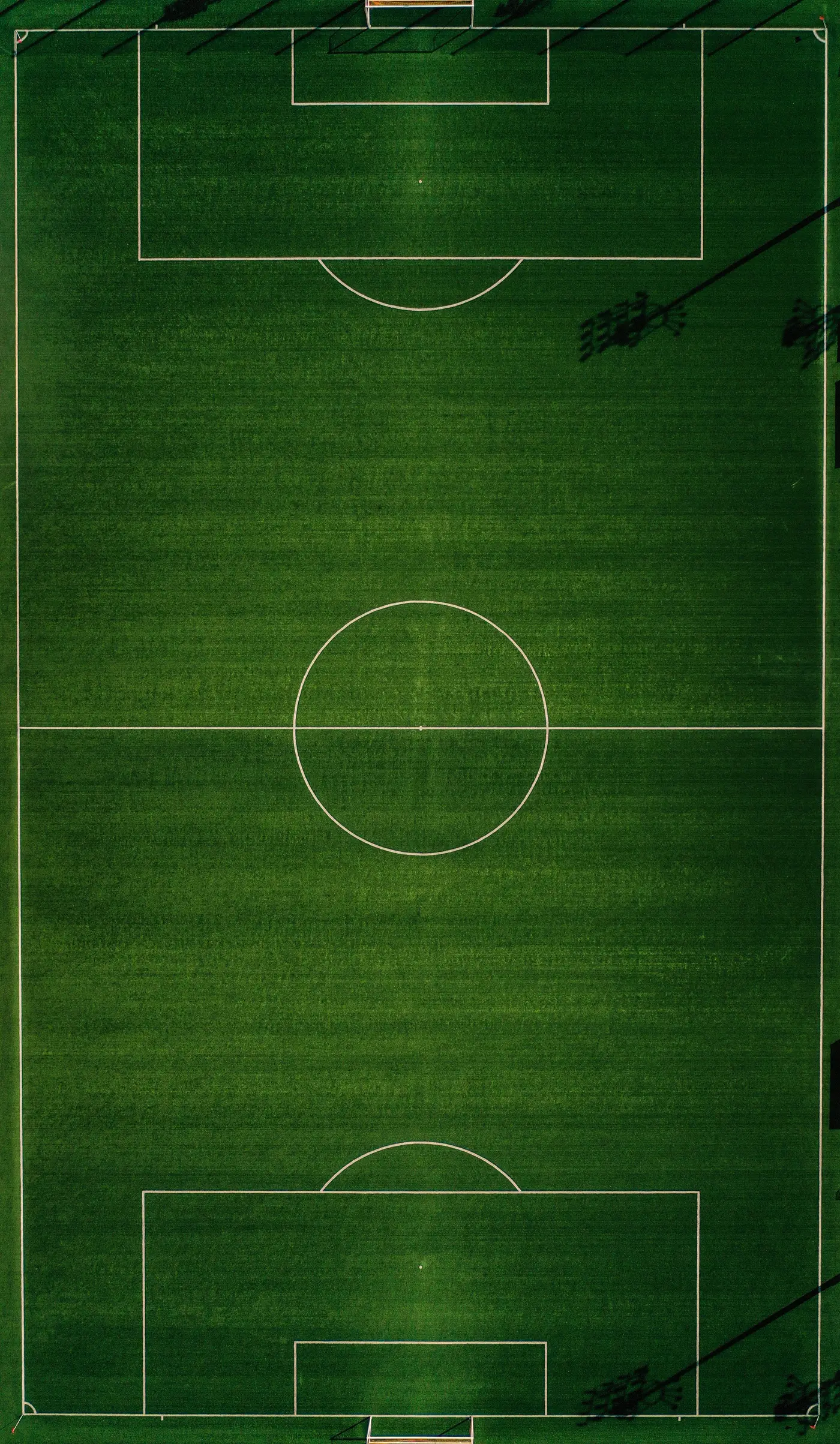 Campo da calcio visto dall'alto